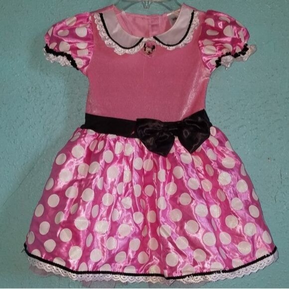 Dress Disney Minnie Mouse Pink Dot Costume Toddler Size 3 GIRL KIDS - Picture 6 of 6